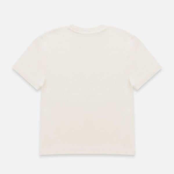 Cherry Vintage White Baby Tee - Women's