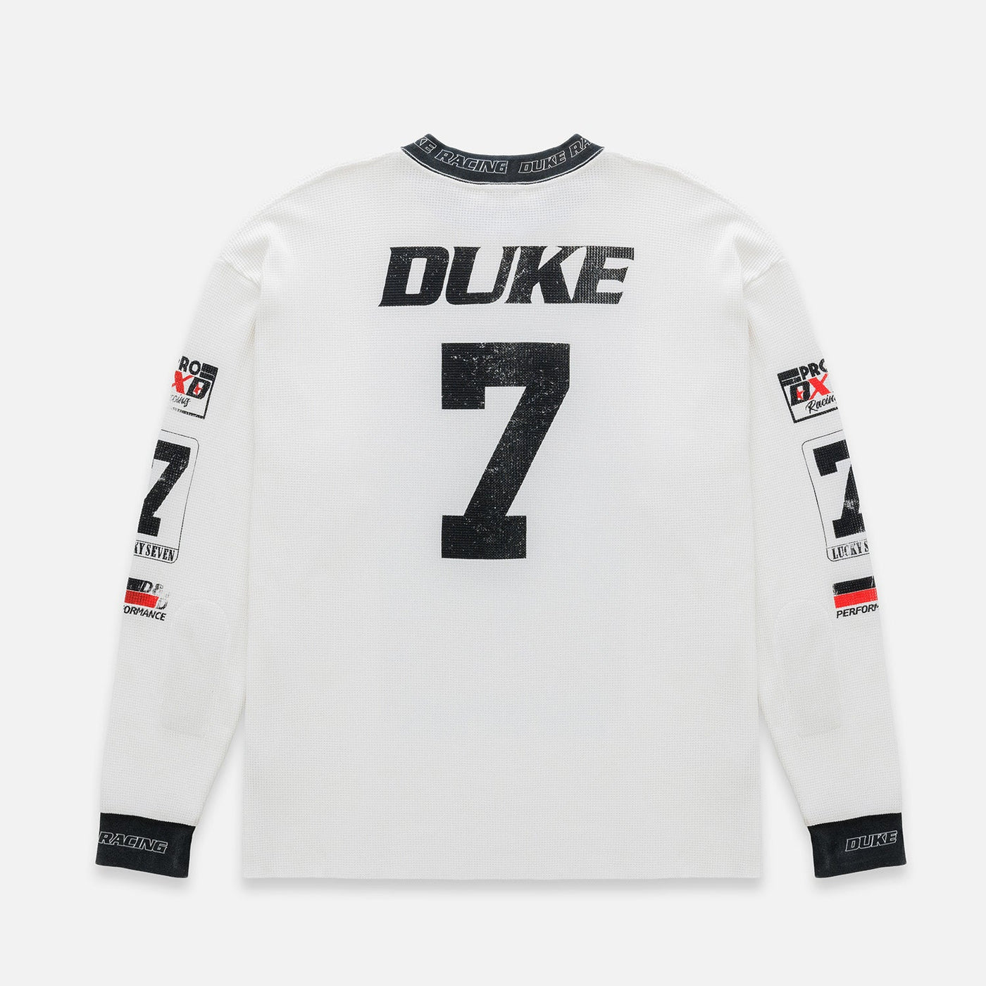 DR Motocross Vintage White Waffle Top Shirt | DUKE + DEXTER