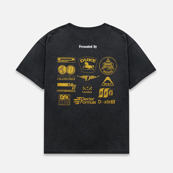 DR3 Sponsors Washed Black + Yellow T-Shirt