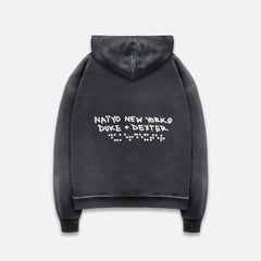 Naiyo NY Washed Black Hoodie