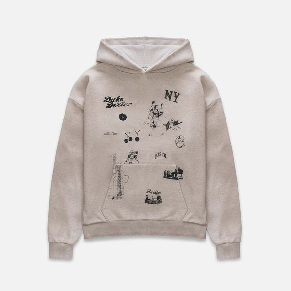 NY Sketch Oat Marl Hoodie