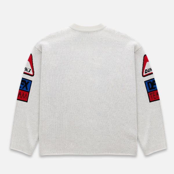 DR3 Sponsors Off-White Knitted Sweatshirt