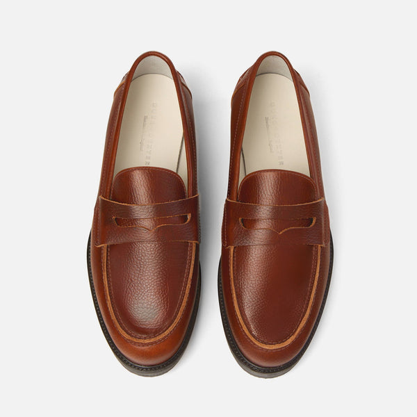 Wilde Brown Pebble Penny Loafer - Men's