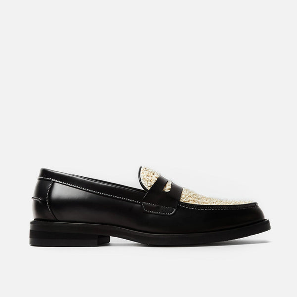 Wilde Black + White Habana Penny Loafer - Men's