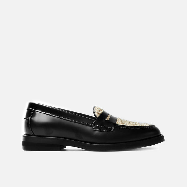 Wilde Black + White Habana Penny Loafer - Women's