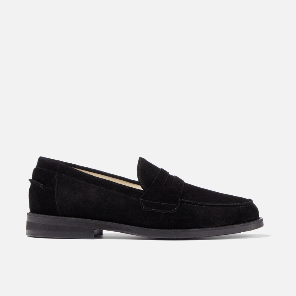 Wilde Black Suede Penny Loafer Men s DUKE DEXTER