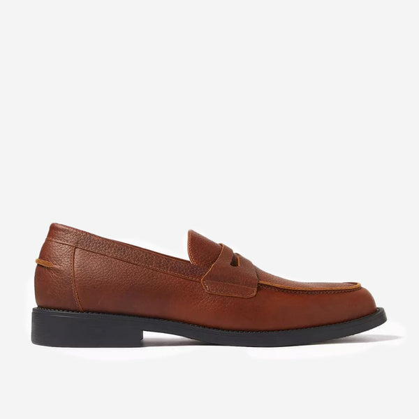 Wilde Brown Pebble Penny Loafer - Men's