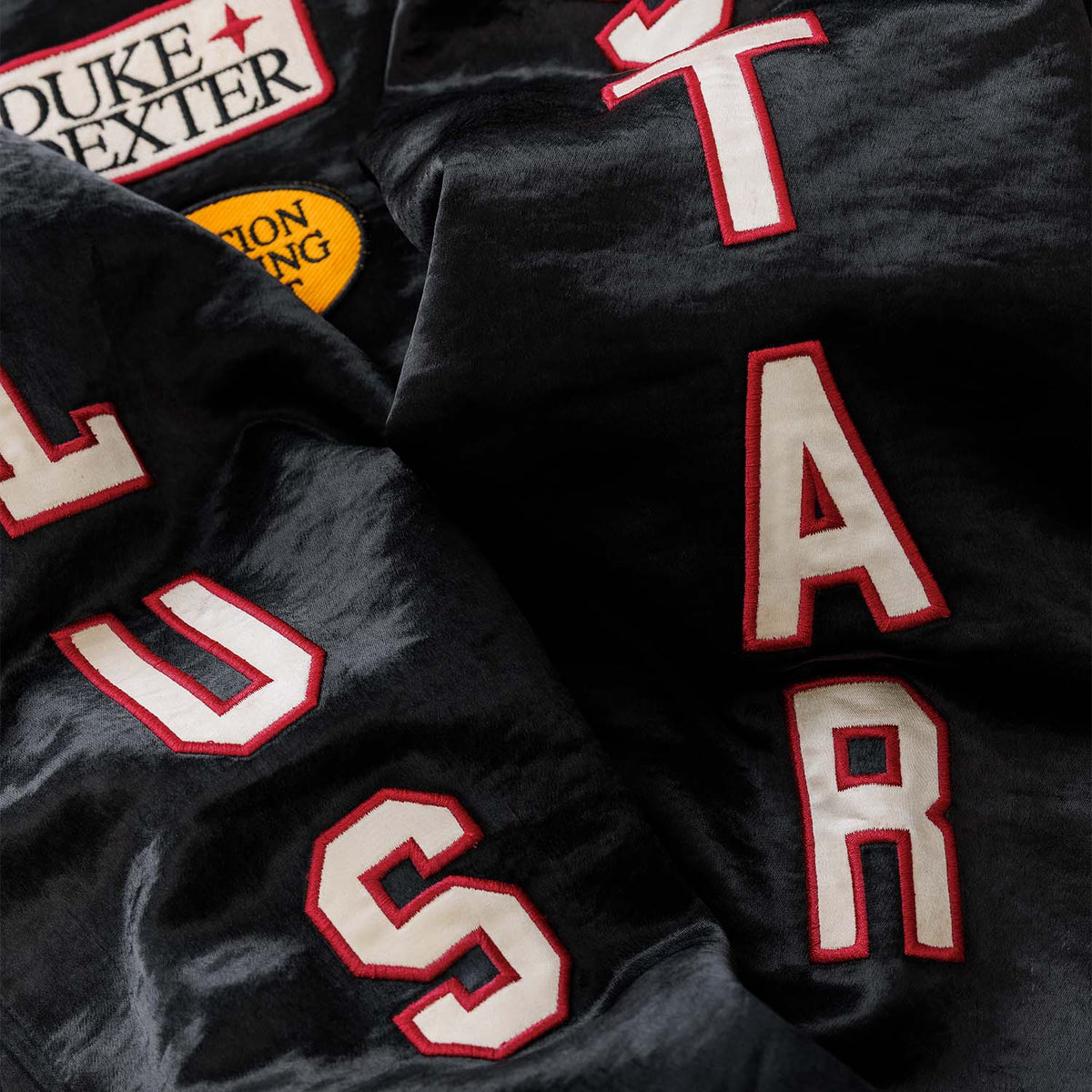 Plus Black Satin Bomber Jacket