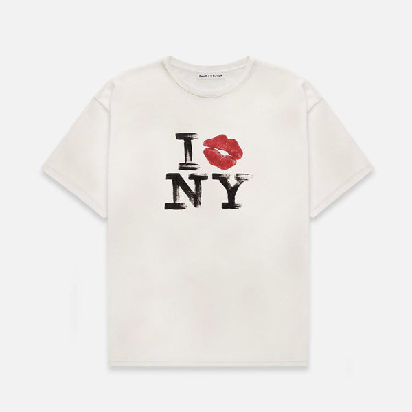 I Kiss NY Vintage White T-Shirt