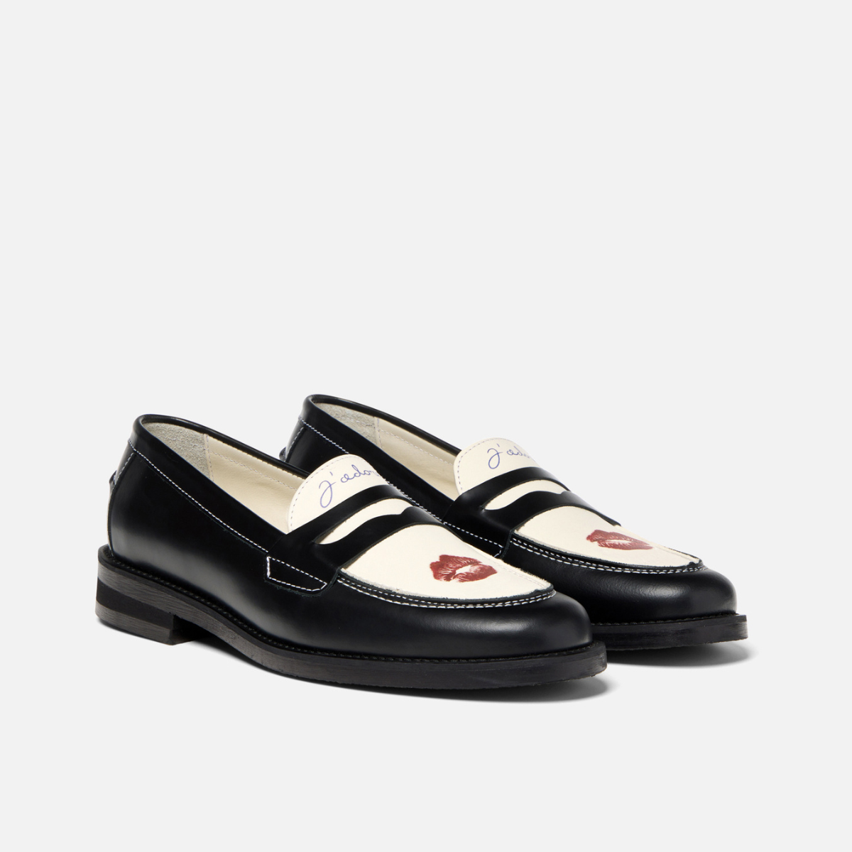 White shops leather loafers