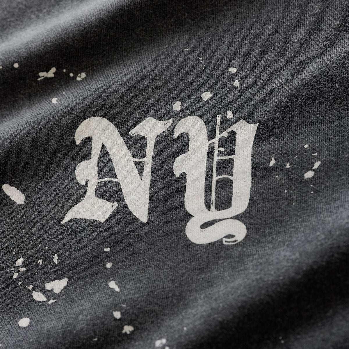 NY Paint Splatter Washed Grey T-Shirt
