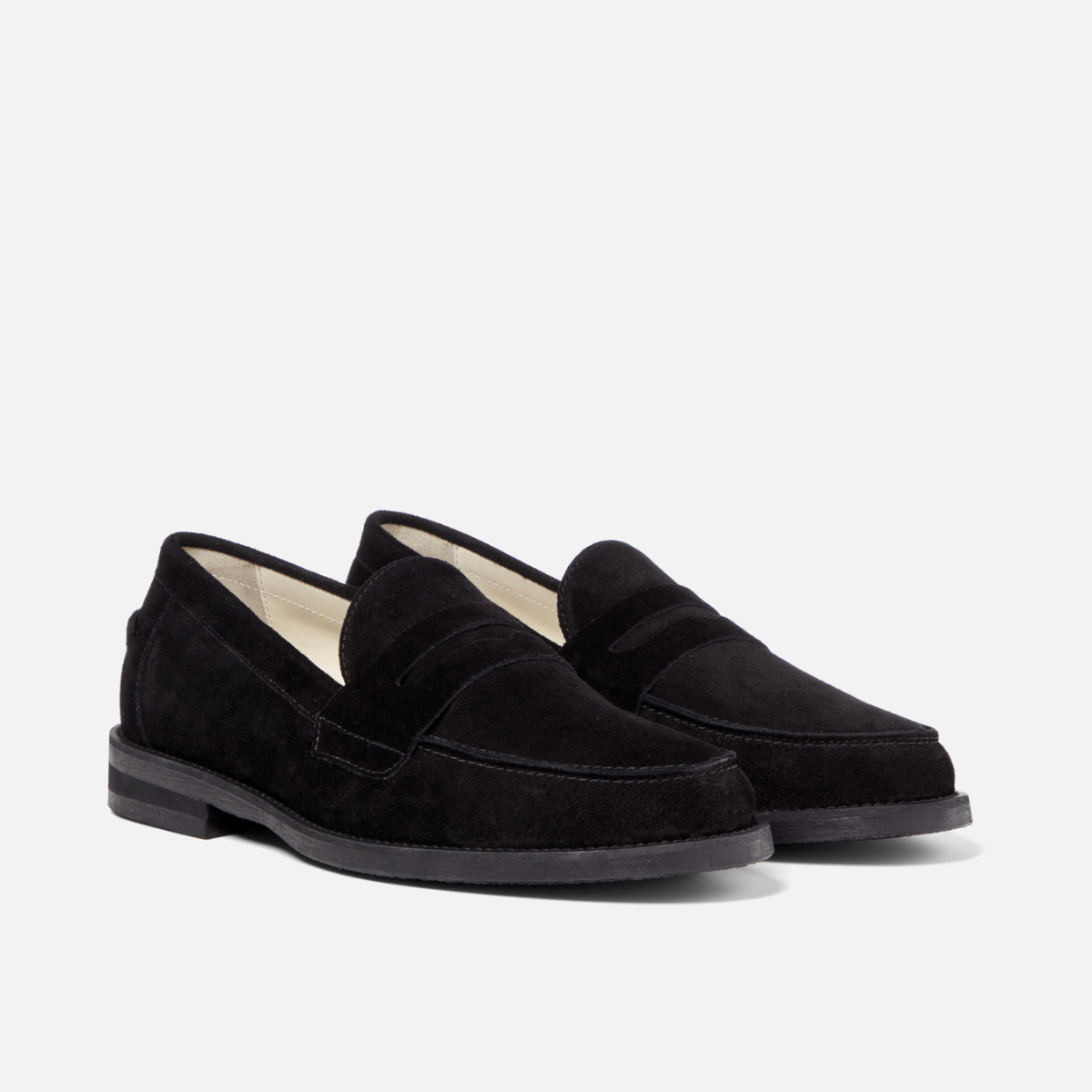 Wilde Black Suede Penny Loafer Men s