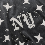 NY Paint Splatter Washed Grey T-Shirt