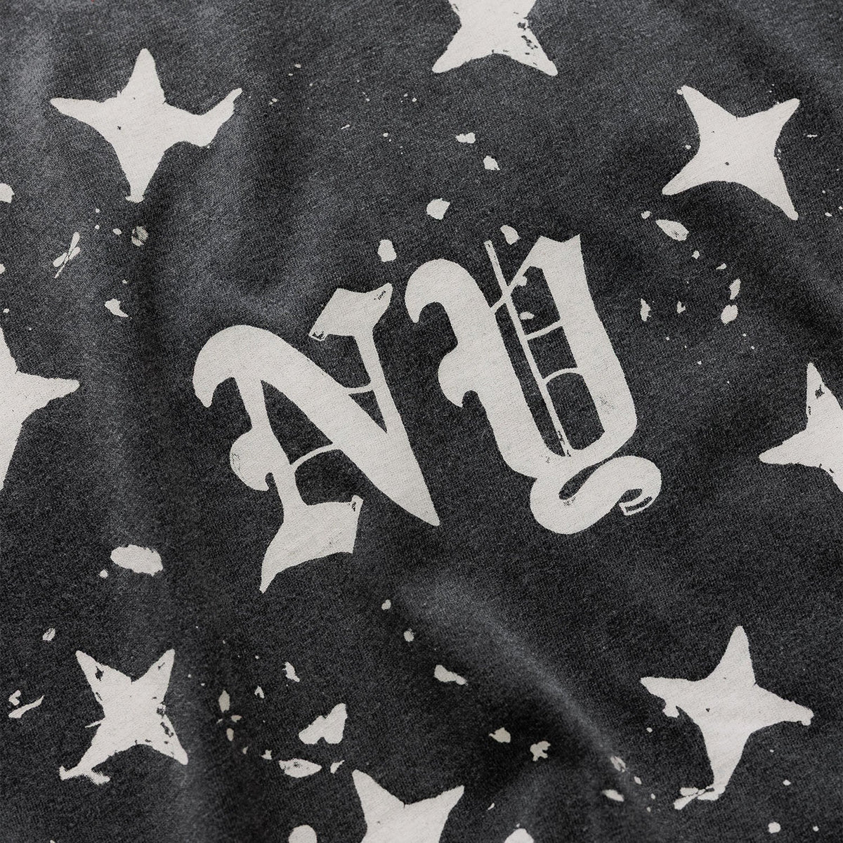 NY Paint Splatter Washed Grey T-Shirt
