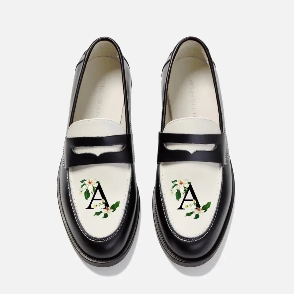 Hand Painted Initial Penny Loafer