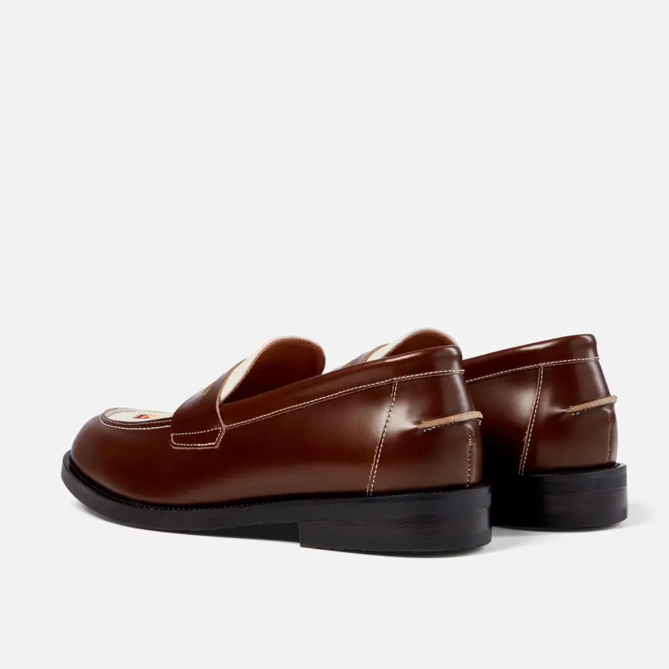 Hand-Painted Motif Penny Loafer - Men's
