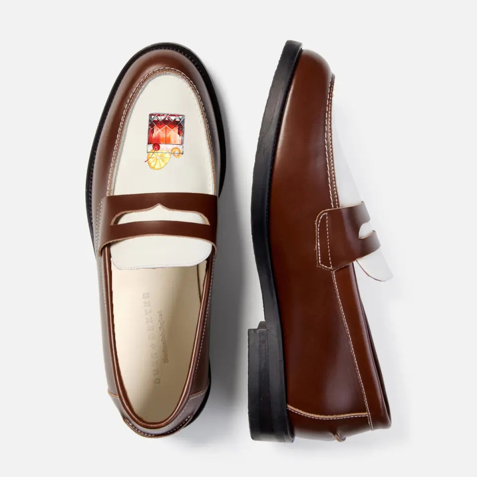 Hand-Painted Motif Penny Loafer - Men's