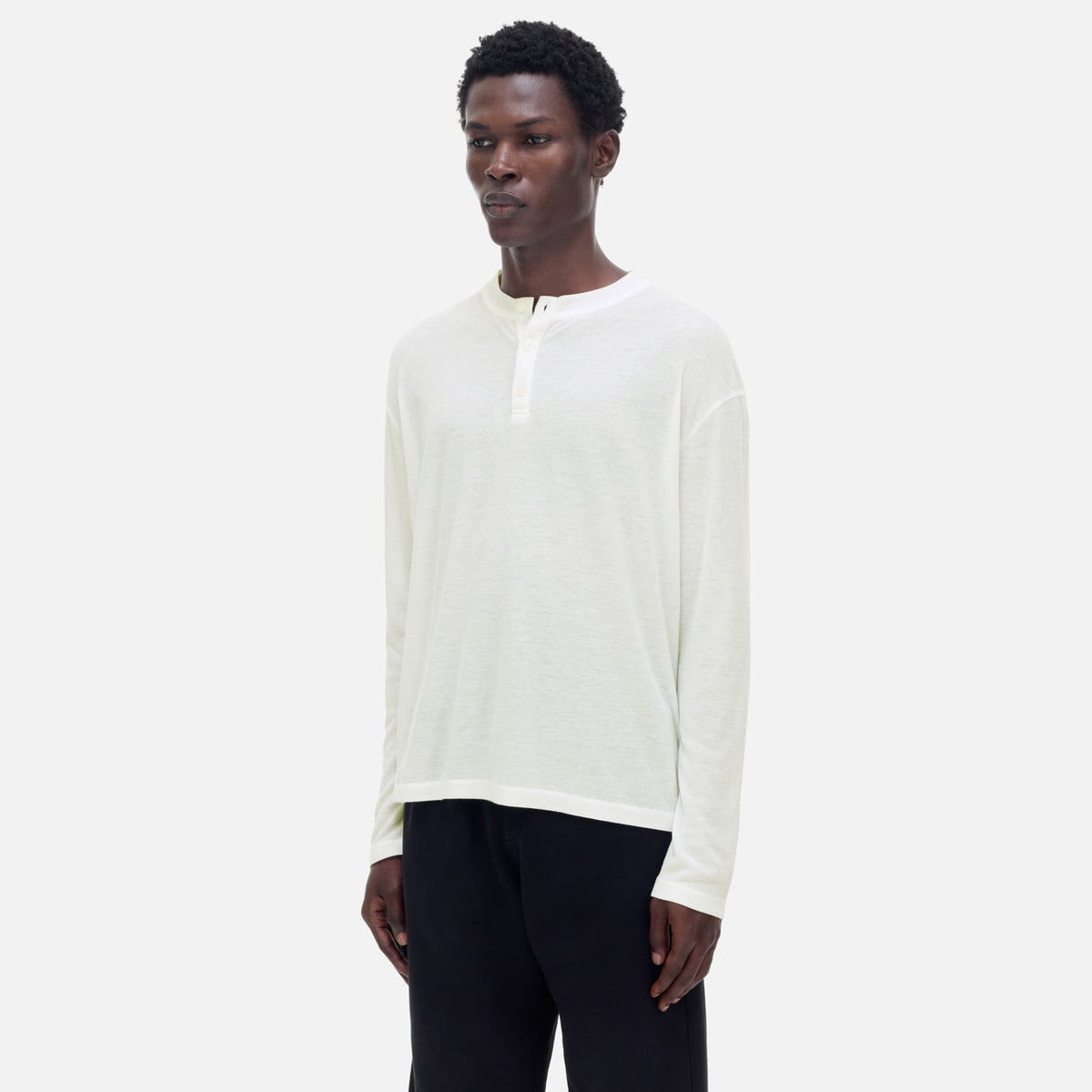 CB Relaxed White Henley