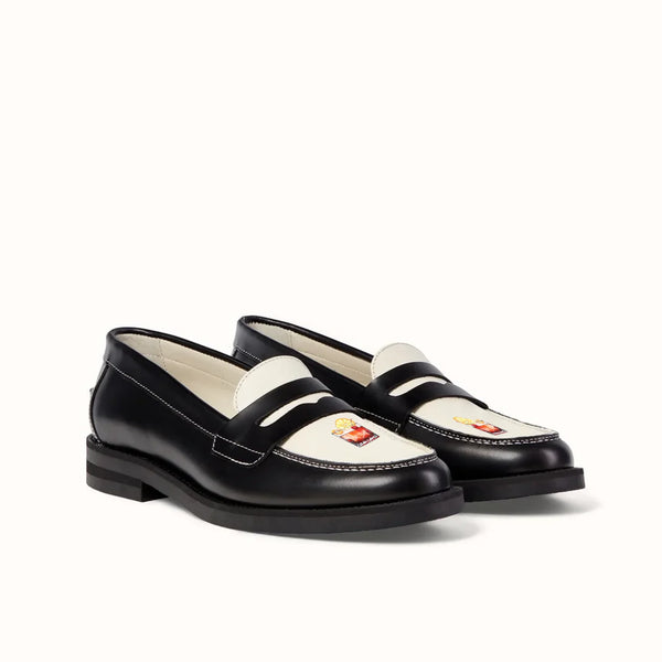 Hand-Painted Motif Penny Loafer - Women's
