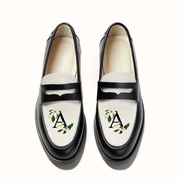 Hand-Painted Initial Penny Loafer - Men's