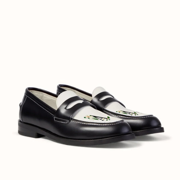Hand-Painted Initial Penny Loafer - Men's