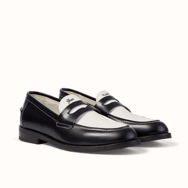 Hand-Painted Lettering Penny Loafer - Men's
