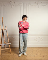 DR4 Racing Patch Red + Oat Marl Sweatshirt