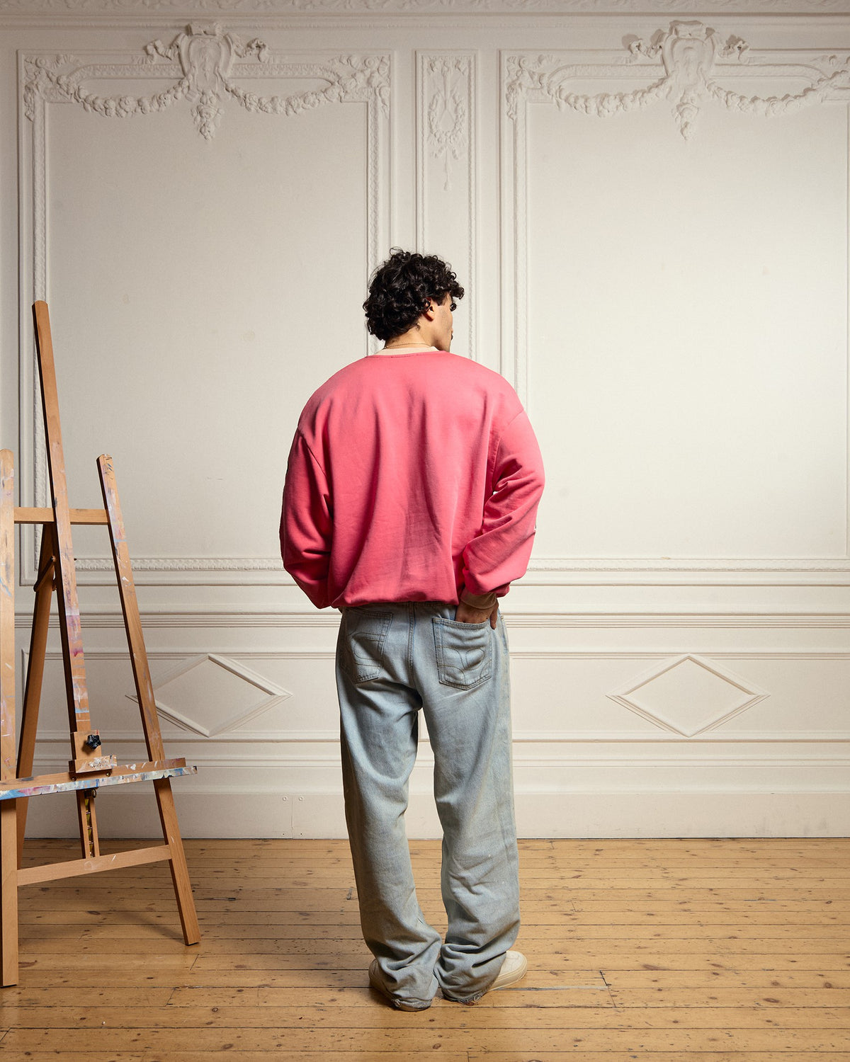 DR4 Racing Patch Red + Oat Marl Sweatshirt