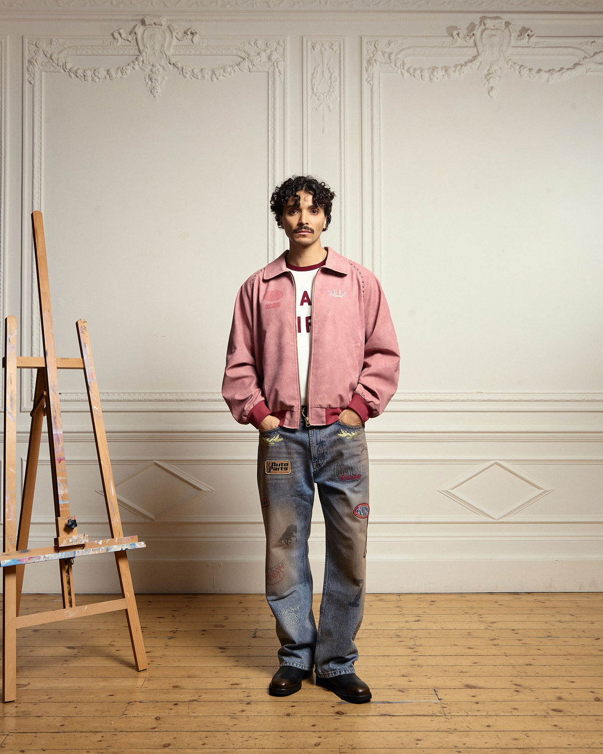 DR4 Sun Faded Rose Bomber Jacket