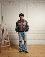 DR4 Trackside Vintage Mauve Bomber Jacket