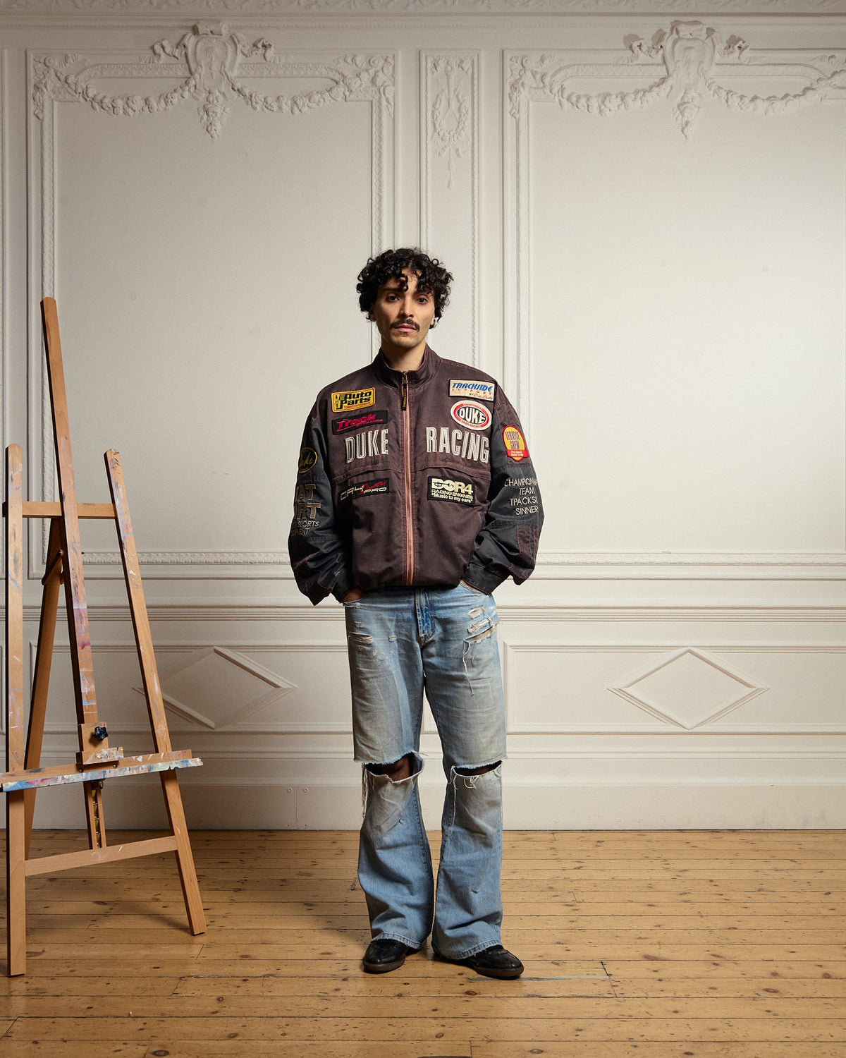 DR4 Trackside Vintage Mauve Bomber Jacket