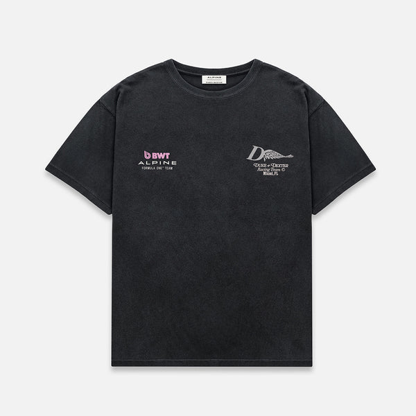 Alpine Formula One Team Helmet Washed Black T-Shirt