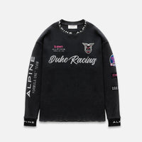 Alpine Formula One Team Washed Black Waffle Top