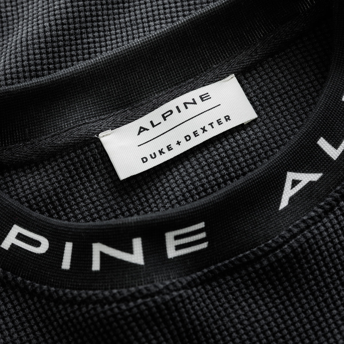 Alpine Formula One Team Washed Black Waffle Top