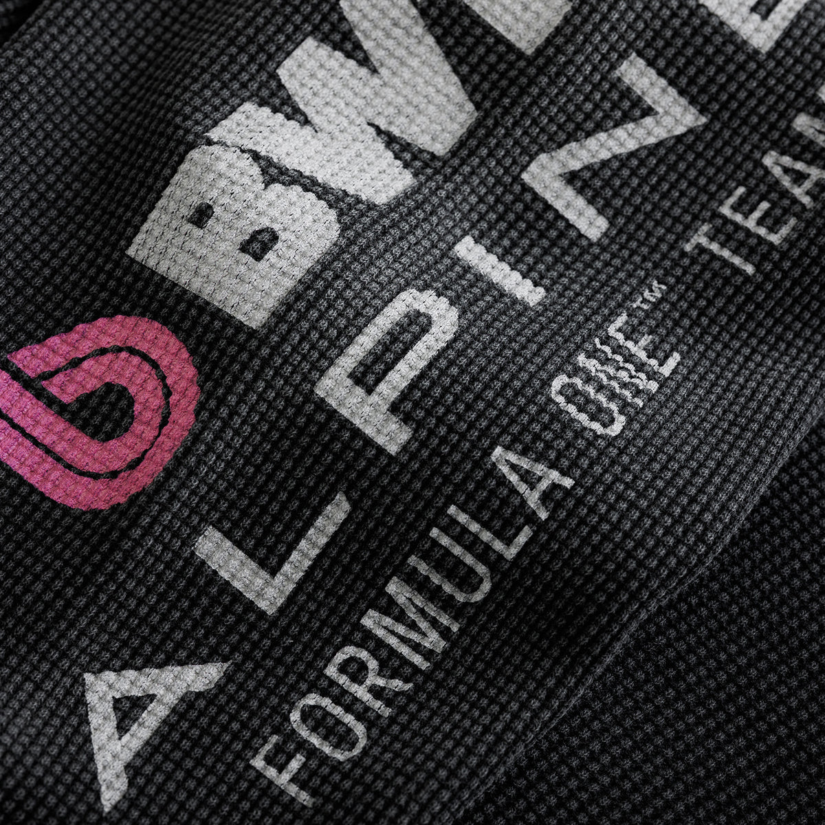 Alpine Formula One Team Washed Black Waffle Top