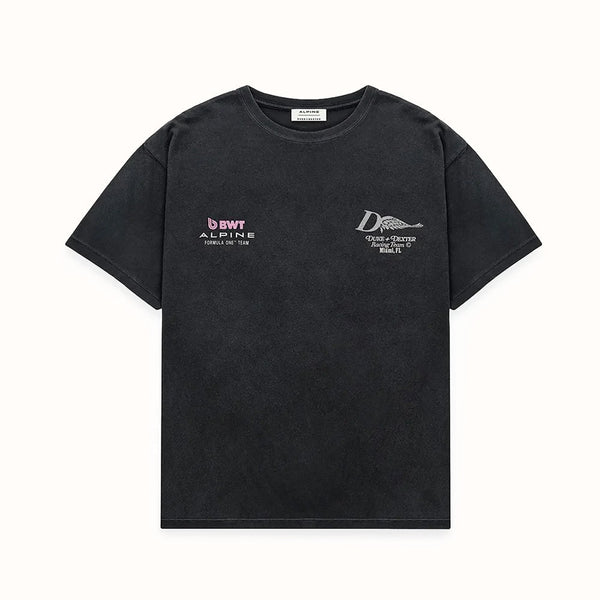 Alpine Formula One Team Helmet Washed Black T-Shirt