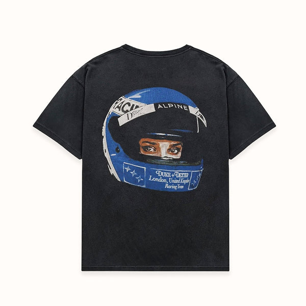 Alpine Formula One Team Helmet Washed Black T-Shirt