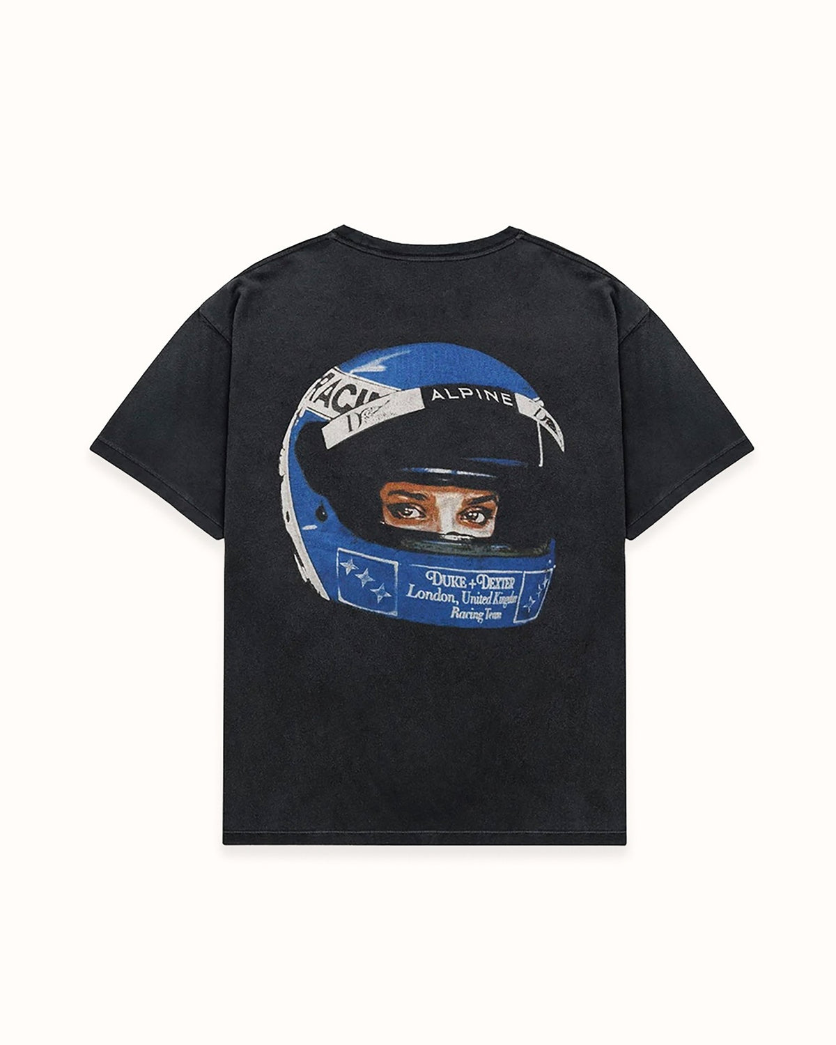 Alpine Formula One Team Helmet Washed Black T-Shirt