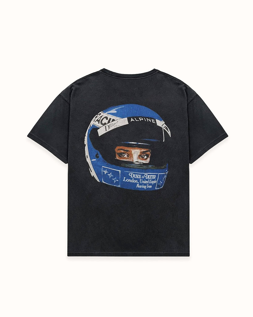 Alpine Formula One Team Helmet Washed Black T-Shirt