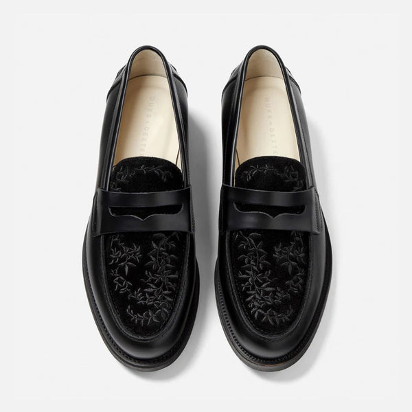 Men's Embroidered Penny Loafers | DUKE + DEXTER Men's Embroidered Penny Loafers | DUKE + DEXTER