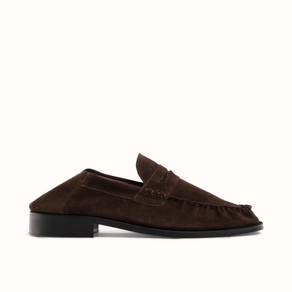 CB Brown Suede Foldable Ruched Loafer - Men's
