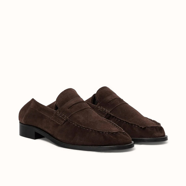 CB Brown Suede Foldable Ruched Loafer - Men's