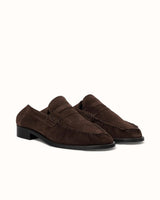 CB Brown Suede Foldable Ruched Loafer - Men's