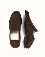 CB Brown Suede Foldable Ruched Loafer - Men's