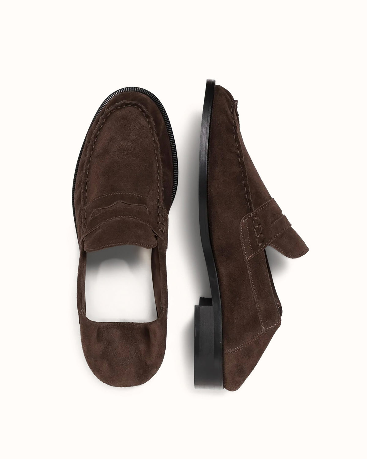 CB Brown Suede Foldable Ruched Loafer - Men's