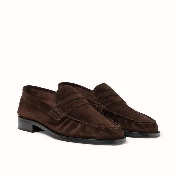 CB Brown Suede Ruched Loafer - Men's