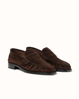 CB Brown Suede Ruched Loafer - Men's