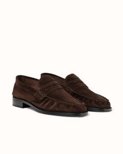 CB Brown Suede Ruched Loafer - Men's
