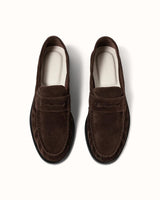 CB Brown Suede Ruched Loafer - Men's