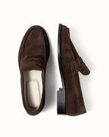 CB Brown Suede Ruched Loafer - Men's